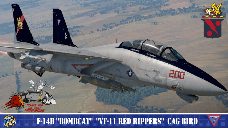 F-14B TOMCAT Red Rippers Cag Bird（WT Live // Camouflage by